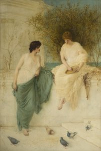 Feeding the Pigeons by Henry Thomas Schafer